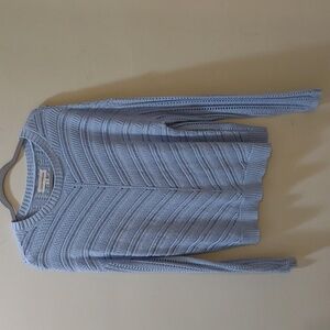 Lucky Brand Long Sleeve Open-stitich Top